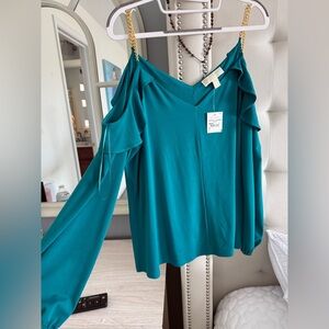 MICHAEL Michael Kors Teal Long Sleeve Top